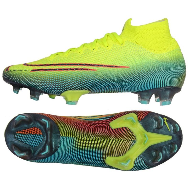 Nike nogometne cipele Mercurial Superfly 7 Elite Mds Fg M BQ5469-703 raznobojna žuta boja
