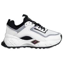 SHELOVET Tenisice s crnim potplatom bijela crna