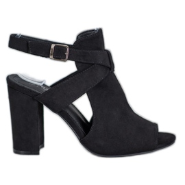 Seastar Elegantne sandale na šanku crna