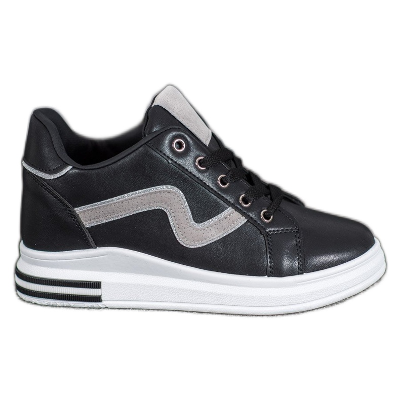 SHELOVET Sportske cipele sa skrivenim klinom crno