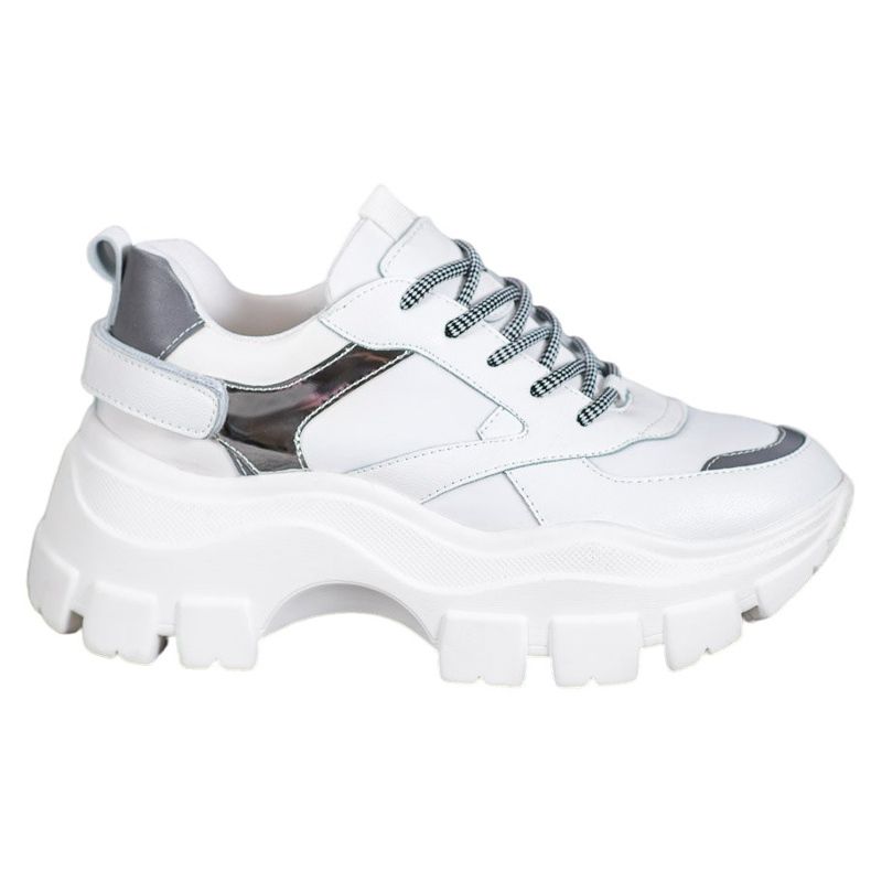 Weide Bijele tenisice na platformi bijela