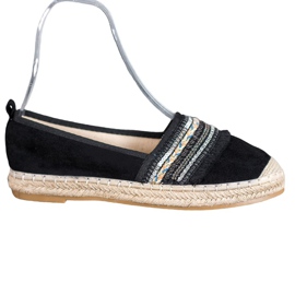 RTX WALK Udobne espadrile s ukrasima crna