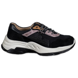 Goodin Udobne kožne tenisice crna