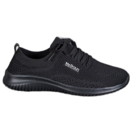 SHELOVET Vezane tekstilne cipele crna