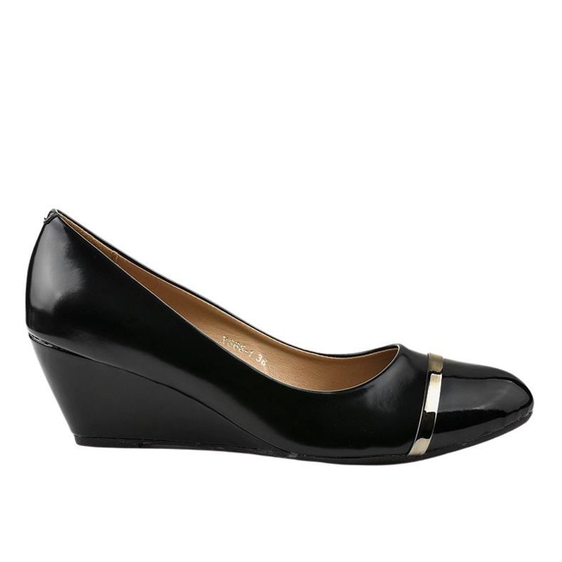 Crne pumpe na klinu X668-1 crno
