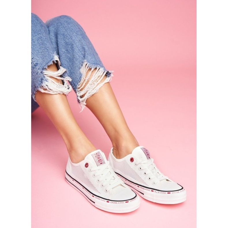 Ženske tenisice Cross Jeans White Mesh FF2R4016C bijela
