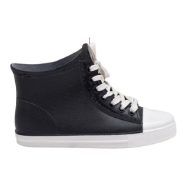 Crne galoše tenisice na vezanje SD527-1 crna