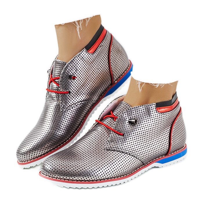 BM Klasične jazz cipele srebrne boje JFL654-2 srebro