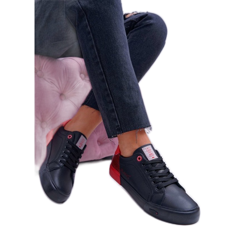 Cross Jeans Crne ženske tenisice EE2R4019C crno crvena