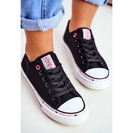 Cross Jeans Ženske crne tenisice, mrežaste FF2R4015C crna