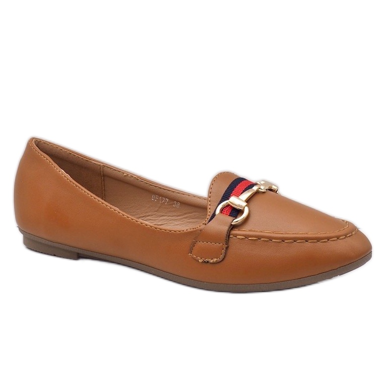 Smeđe balerinke od eko kože 9F177 smeđa