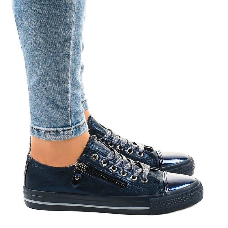 Tamnoplave sjajne tenisice TL-64 mornarsko plava