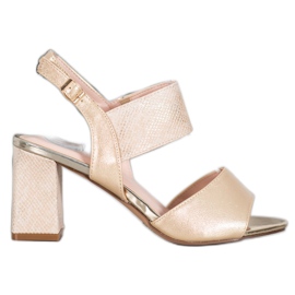 VINCEZA sandale zlatni