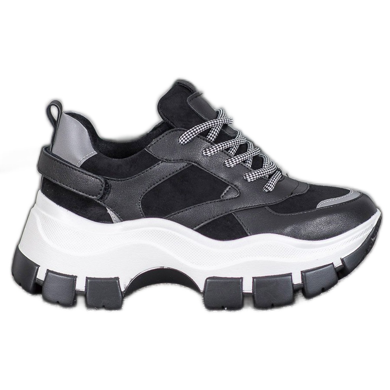 Weide Crne tenisice na platformi crno