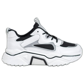 Weide Modne tenisice s mrežom bijela crna