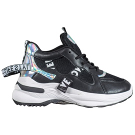 Weide Modne tenisice s natpisima crno