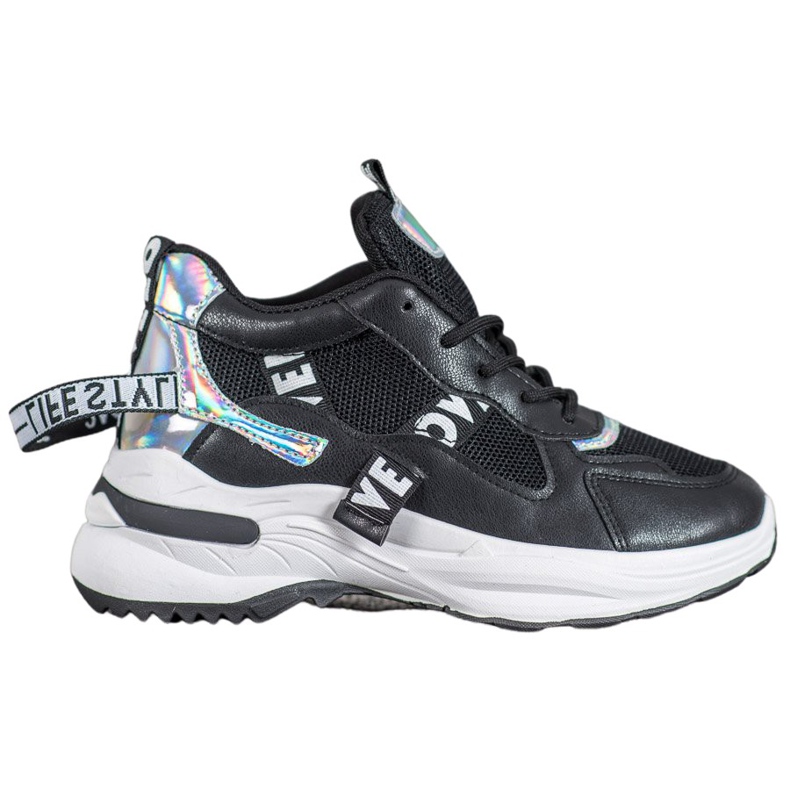 Weide Modne tenisice s natpisima crno