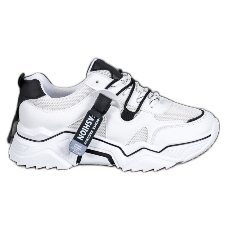 SHELOVET Ženske modne tenisice bijela crno