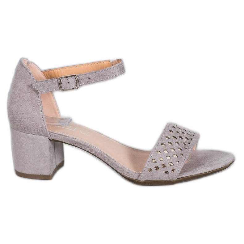 Filippo Elegantne sandale na štikle siva