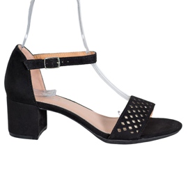 Filippo Elegantne sandale na štikle crna