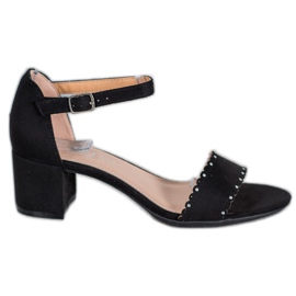 Filippo Sandale od antilopa s biserima crna