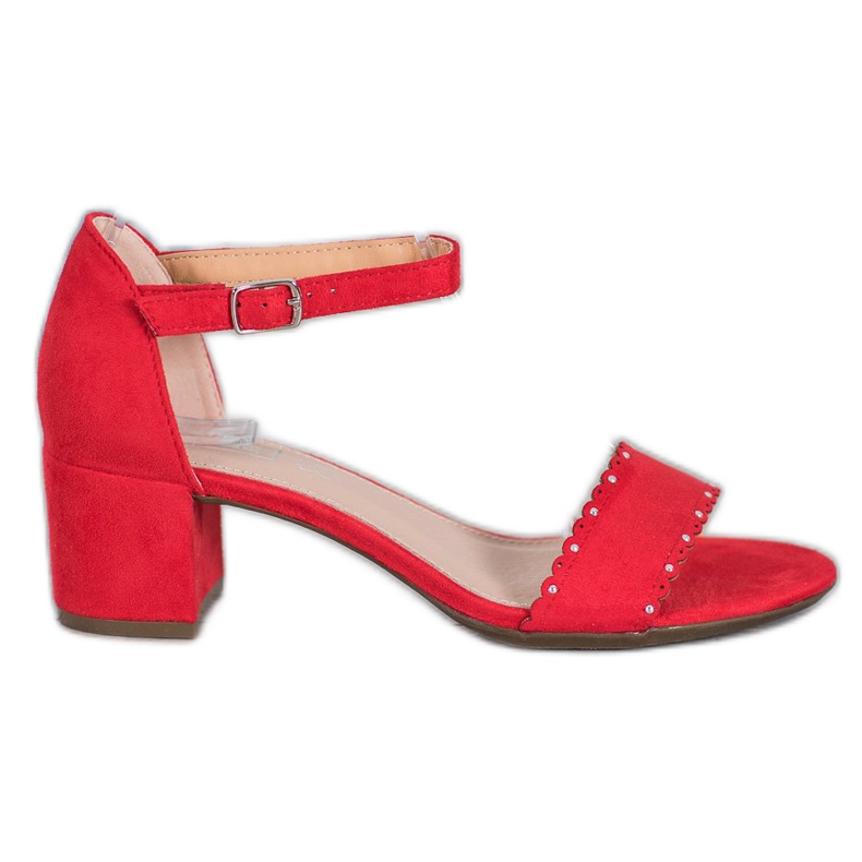 Filippo Sandale od antilopa s biserima crvena