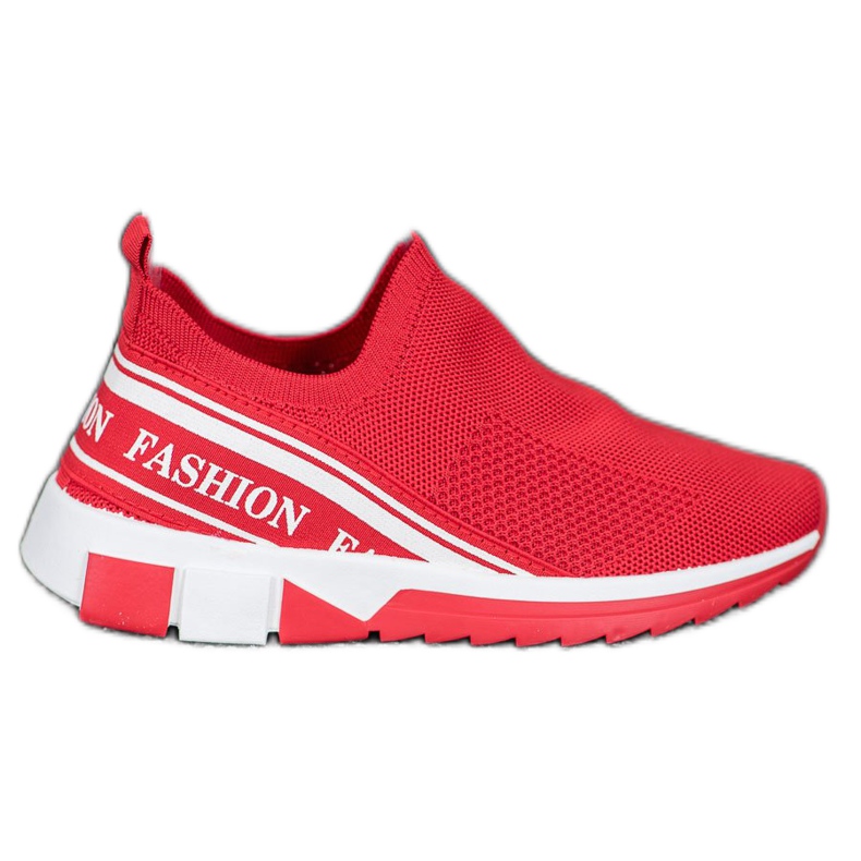 SHELOVET Ažurna moda Slipony bijela crvena