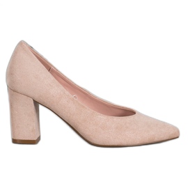 W. Potocki Pumpe sa sjajem bež zlatni