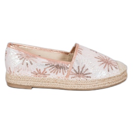 Best Shoes Espadrile sa šljokicama ružičasta