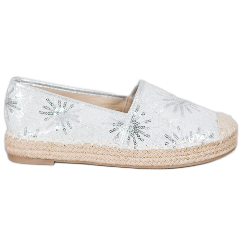 Best Shoes Espadrile sa šljokicama siva