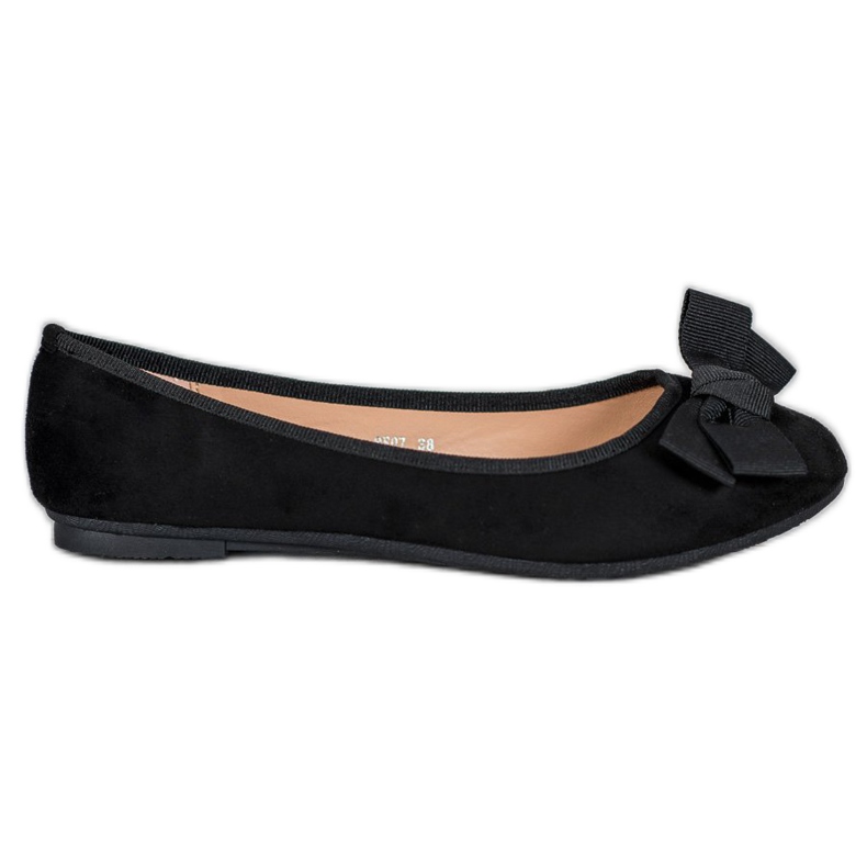 Clowse Elegantne balerine s mašnom crno