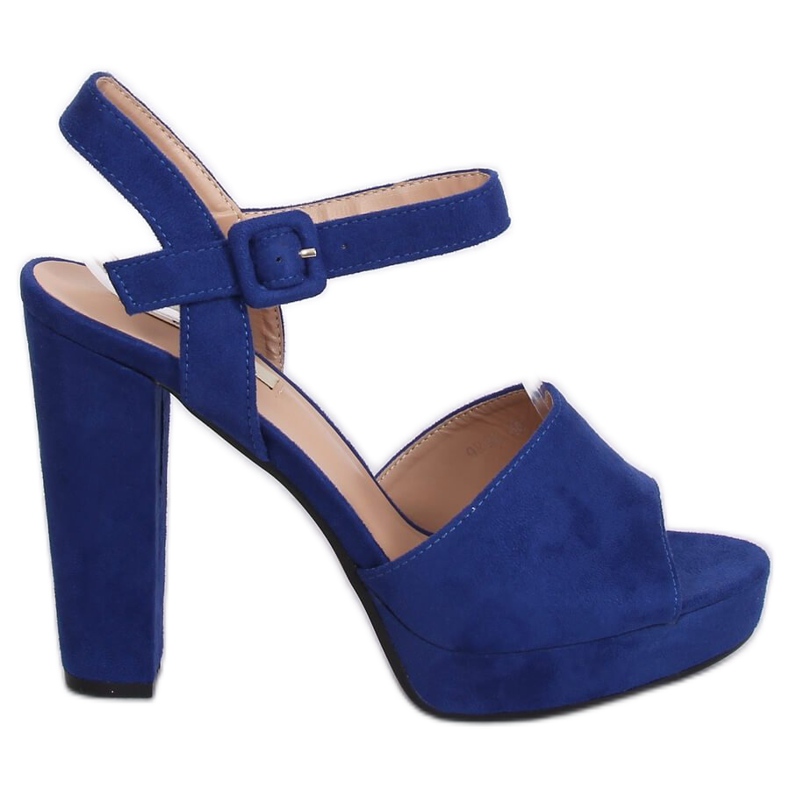 Sandale s visokim potpeticama 9R16 Plava mornarsko plava raznobojna