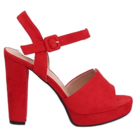 Crvene sandale s visokim potpeticama 9R16 Crvene crvena