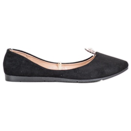 Crne balerine s VINCEZA ukrasom crna