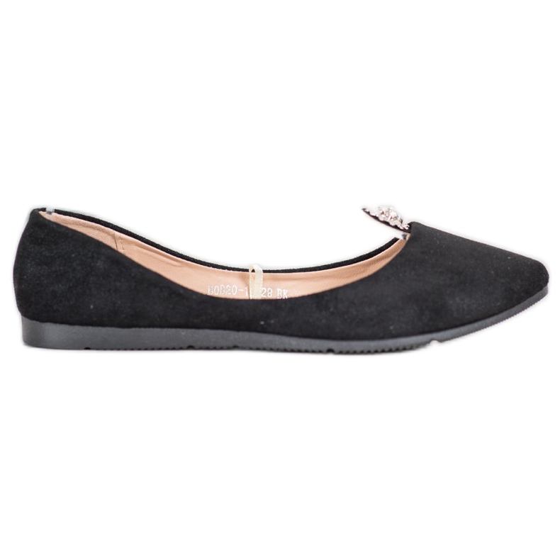 Crne balerine s VINCEZA ukrasom crno