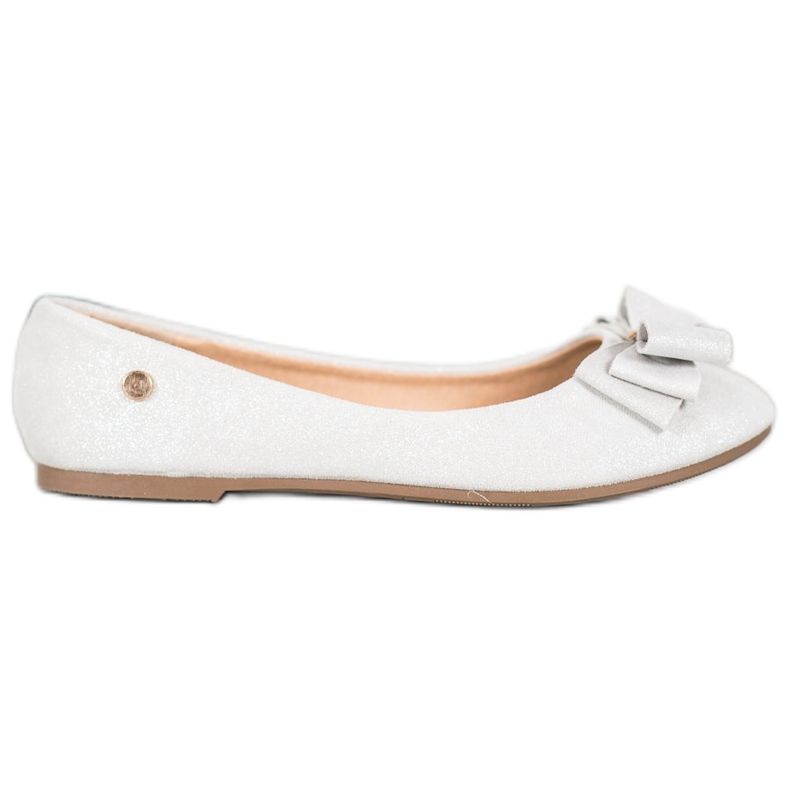 Elegantne balerine s VINCEZA mašnom siva