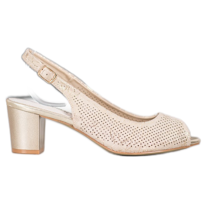 Goodin Ažur visoke štikle žuta boja