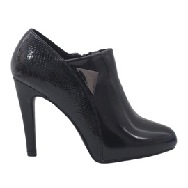 Crne čizme visoke pete LEI-46 crna