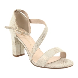 Gladijatorske sandale Sergio Leone SK870 bež zlatni