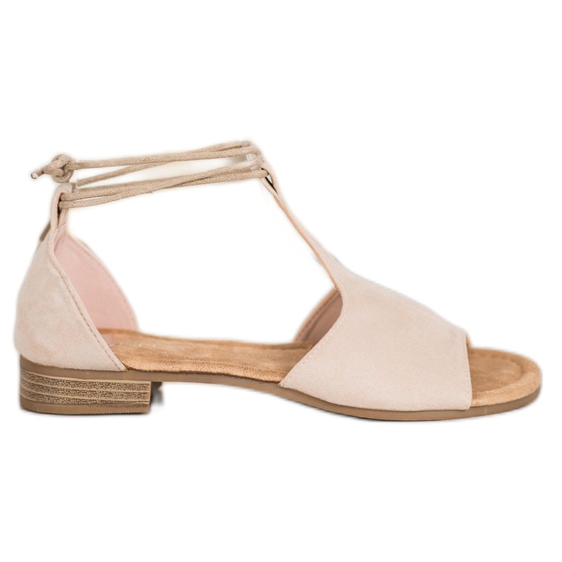 Vezane VINCEZA sandale smeđa