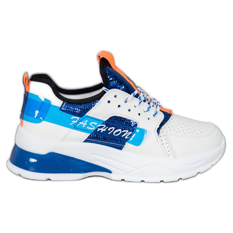 SHELOVET Bijele modne tenisice bijela plava