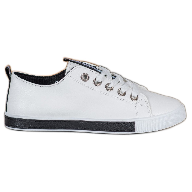 SHELOVET Elegantne tenisice s eko kožom bijela