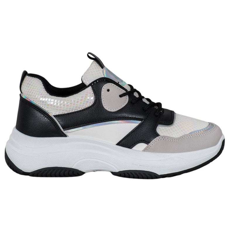 Ideal Shoes Ležerne tenisice na platformi crno raznobojna žuta boja