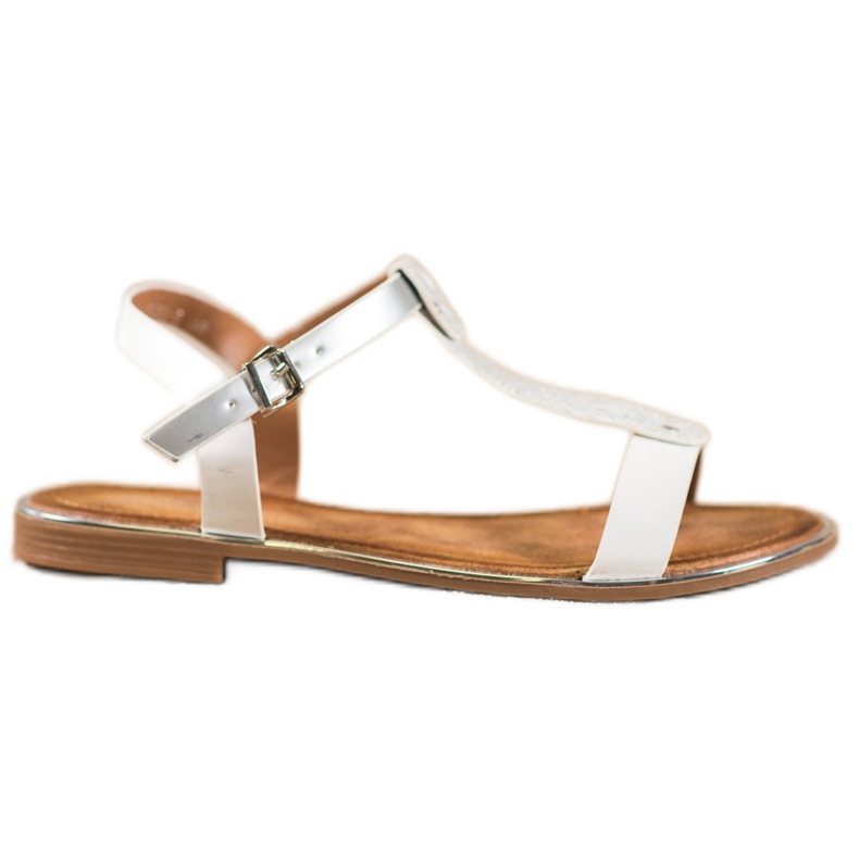 Small Swan Klasične sandale s eko kožom bijela