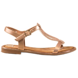 Small Swan Elegantne sandale s eko kožom zlatni