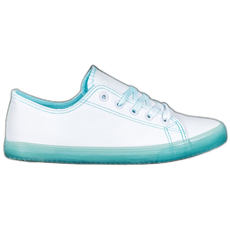 SHELOVET Tenisice s plavim potplatom bijela plava