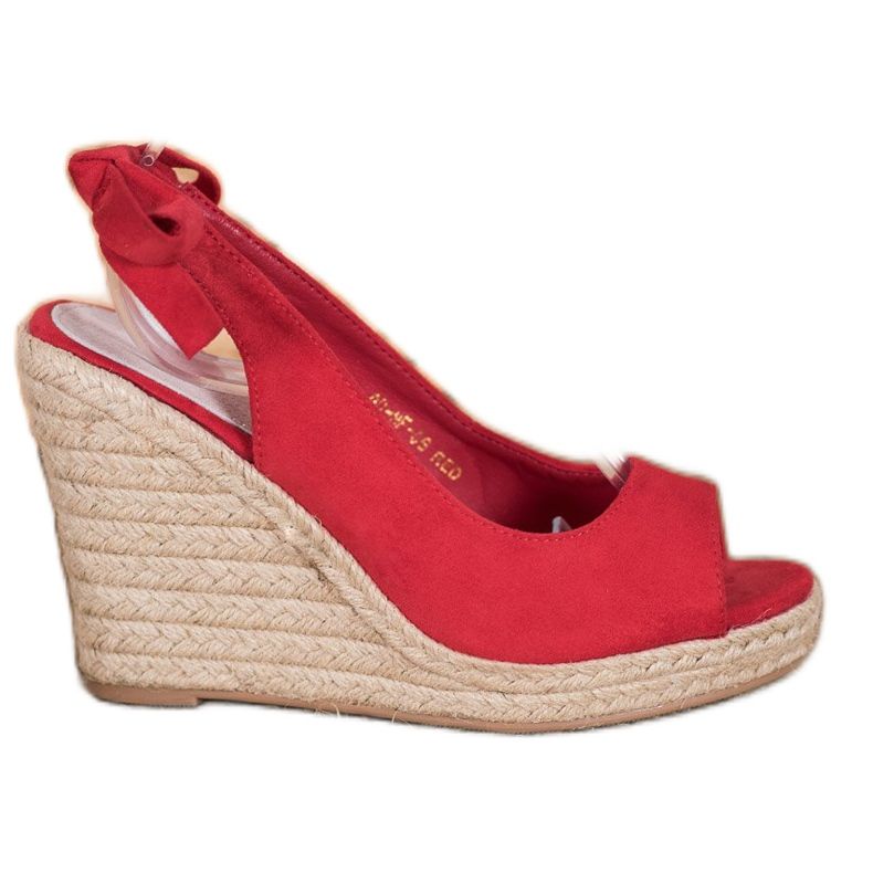 Goodin Vezane sandale Espadrilles crvena