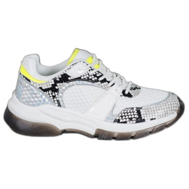 Kylie Udobne tenisice sa zmijskim printom bijela višebojan