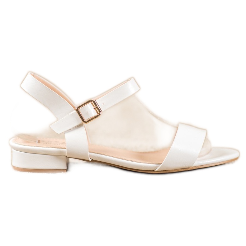 Small Swan Sandale s niskim potpeticama bijela