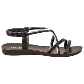 VINCEZA klizne sandale crna
